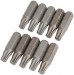 DRAPER EXPERT BAG OF 10 T27 TORX X 26MM X 1/4\" HEXAGON SHOT BLAST SCREWDRIVER BITS